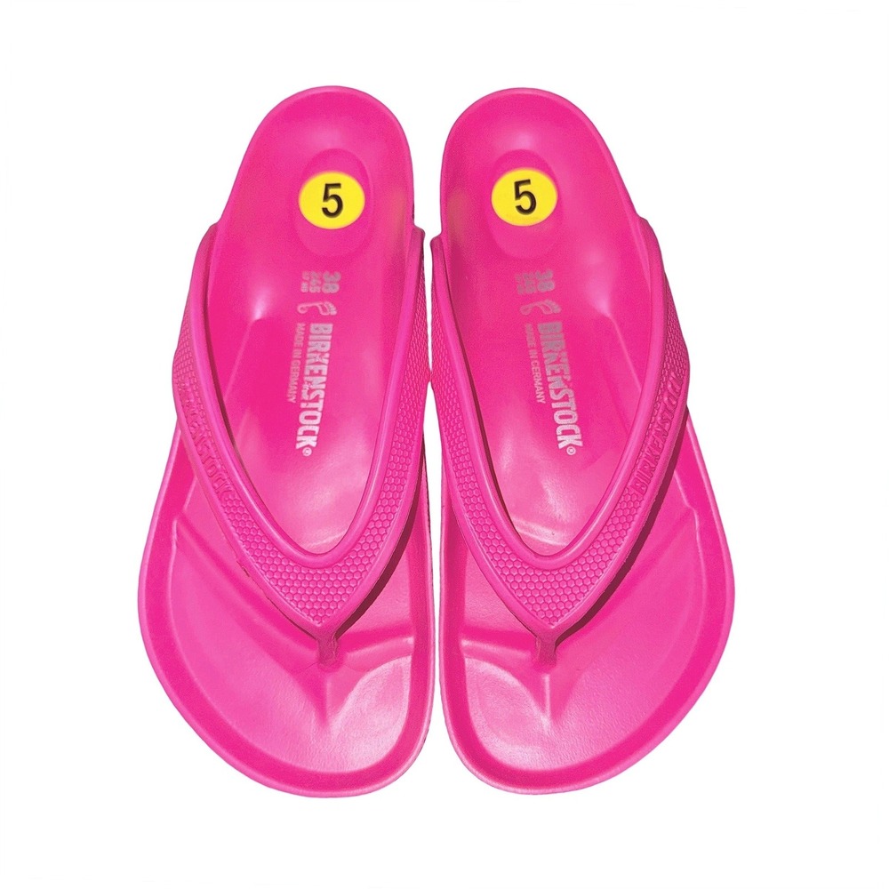 NEW Birkenstock Honolulu Slides Womens 38/7-7.5 Flip Flops Pink EVA Waterproof